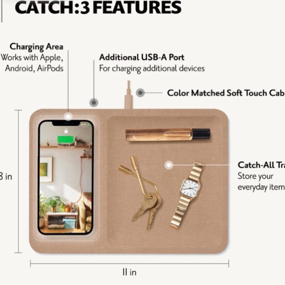 Courant CATCH:3 Wireless Charging Accessory Tray